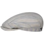 Casquette en Lin Tesrick Stripe Driver by Stetson beige-bleu