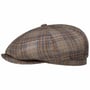 Casquette Hatteras Silk Mix Check by Stetson marron