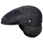 Casquette Plate John Hanley Lambswool by Lierys bleu foncé