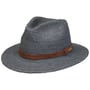 Chapeau de Raphia Maradino Crochet by Stetson bleu pigeon