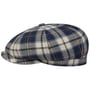 Casquette Caroma Check 8 Panel by JJ Hats bleu