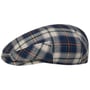 Casquette Plate Caroma Check Driver by JJ Hats bleu