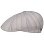 Casquette en Lin Tesrick Stripe by Stetson beige-bleu