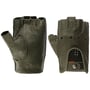 Gants sans Doigts en Cuir Calviro by Caridei olive