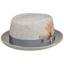 Chapeau en Soie Janston Pork Pie by Alfonso D’Este gris-moucheté