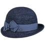 Chapeau de Raphia Cleeham Crochet by Lierys bleu foncé