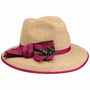 Chapeau de Raphia Acavana Traveller by bedacht nature-pink