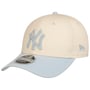 Casquette 9Forty Side Script Yankees by New Era blanc crème