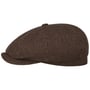 Casquette Hatteras Virgin Wool Stripes by Stetson marron foncé
