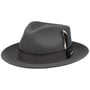 Chapeau en Laine Vanvico Fedora by Stetson gris foncé