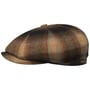Casquette Hatteras Italian Wool Check by Stetson beige-noir