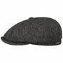 Casquette Hatteras Herringbone Tweed by Stetson anthracite-moucheté