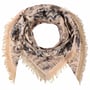 Écharpe en Laine Miresta Flower by Fraas beige-noir