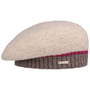Béret en Laine Foulée Shiny Stripe by Seeberger beige clair