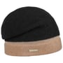 Bonnet Beanie en Laine Shiny Stripe by Seeberger noir