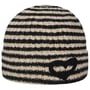 Bonnet à Revers Twotone Knit by Seeberger beige-noir