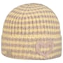 Bonnet à Revers Twotone Knit by Seeberger jaune pastel