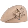 Béret en Laine Foulée avec Fleur by Lierys beige