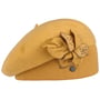Béret en Laine Foulée avec Fleur by Lierys moutarde