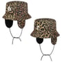 Chapeau en Tissu Interlock Leo Bucket by Kangol beige-noir