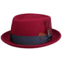Chapeau Davelio Pork Pie by Alfonso D’Este rouge foncé