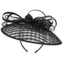 Serre-Tête Chess Sinamay Saucer by McBURN noir