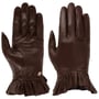 Gants en Cuir Vichy by Roeckl marron foncé