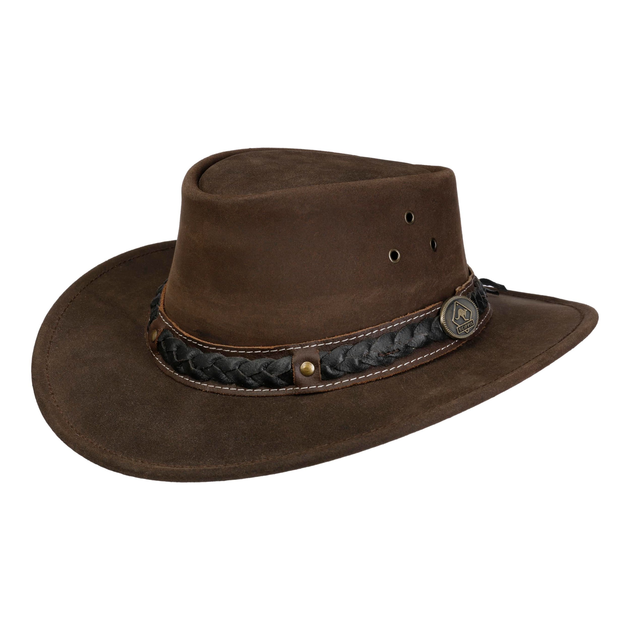 Scippis Homme Marron Chapeau Wilsons En Cuir By