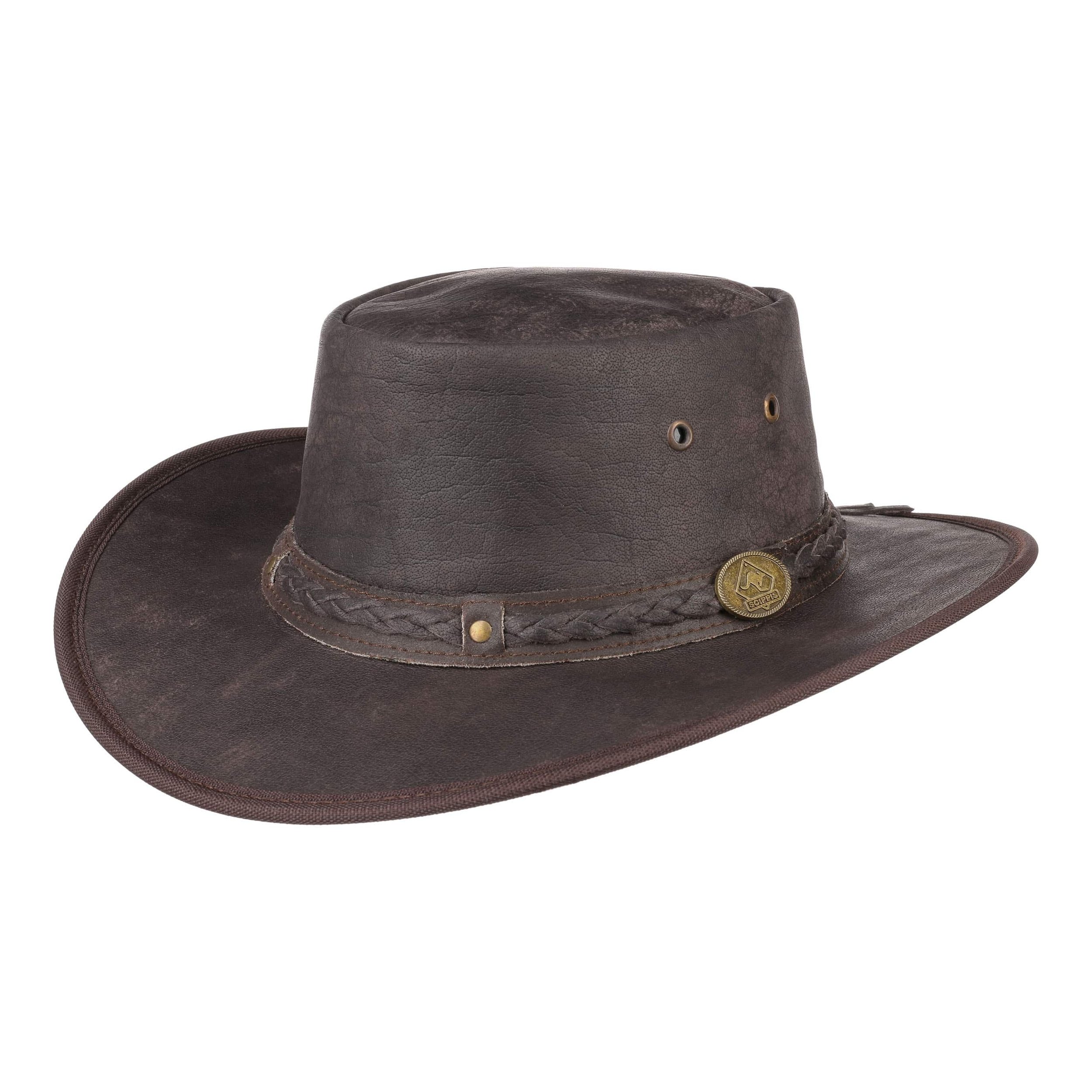 Scippis Homme Marron Chapeau En Cuir Springbrook By