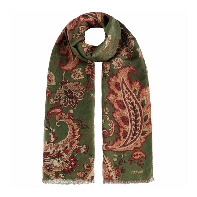 Écharpe Châle Oversize En Laine Épaisse - Modèle Paisley - Fait Main Inde - Neuf