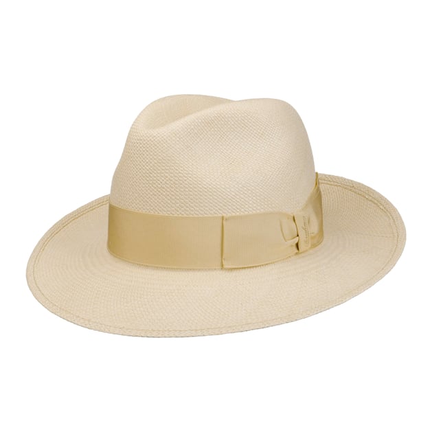 Chapeau Feutre De Laine Style Borsalino/Panama - Taille 58 (7 1/4) - Fabriqué Main En Italie - Neuf