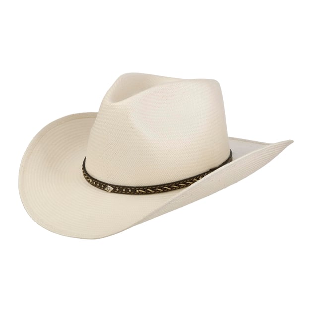 Chapeau De Cowboy Blanc – Master Hatters Of Texas – Taille 58 (7 1/4) – Neuf Avec Défaut