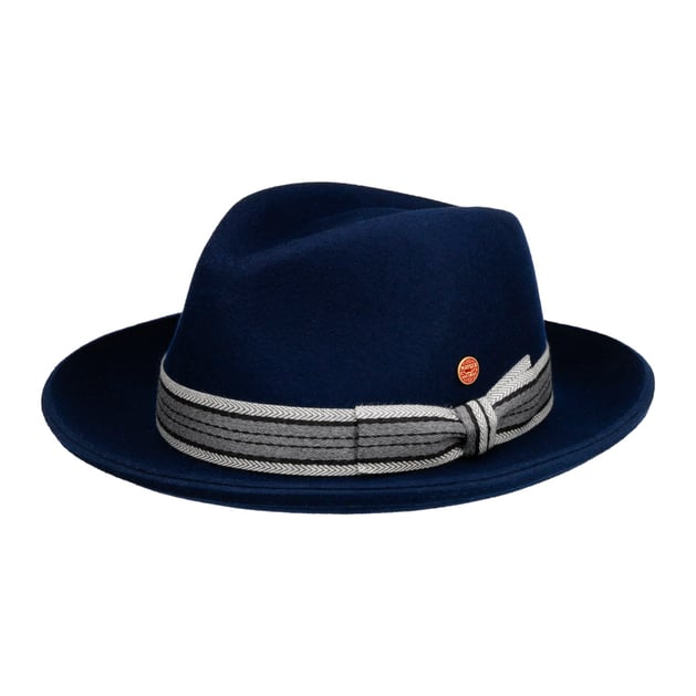 Mini Chapeau Fedora Femme Unisexe Chapeau Fedora En Laine Avec Plume Classique Casquette Plate De Style Français Pour Fête De La Bière Chapeau De Pêcheur Enfant 48, Bleu, Taille Unique