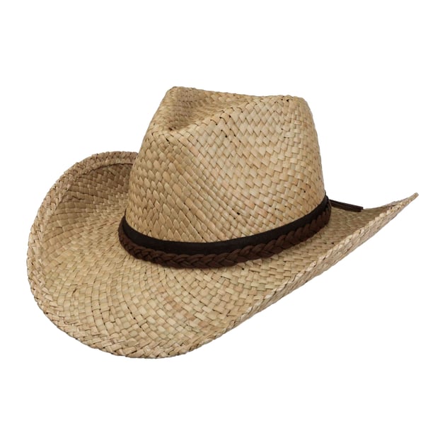 fiebig Chapeau Australien en Paille pour Femme et Homme | Chapeau de Cowboy avec Bandeau | Chapeau de Western avec lanière en Simili Cuir | Chapeau de Soleil Naturel (56-M fiebig Chapeau Australien en Paille pour Femme et Homme | Chapeau de Cowboy avec Bandeau | Chapeau de Western avec lanière en Simili Cuir | Chapeau de Soleil Naturel (56-M